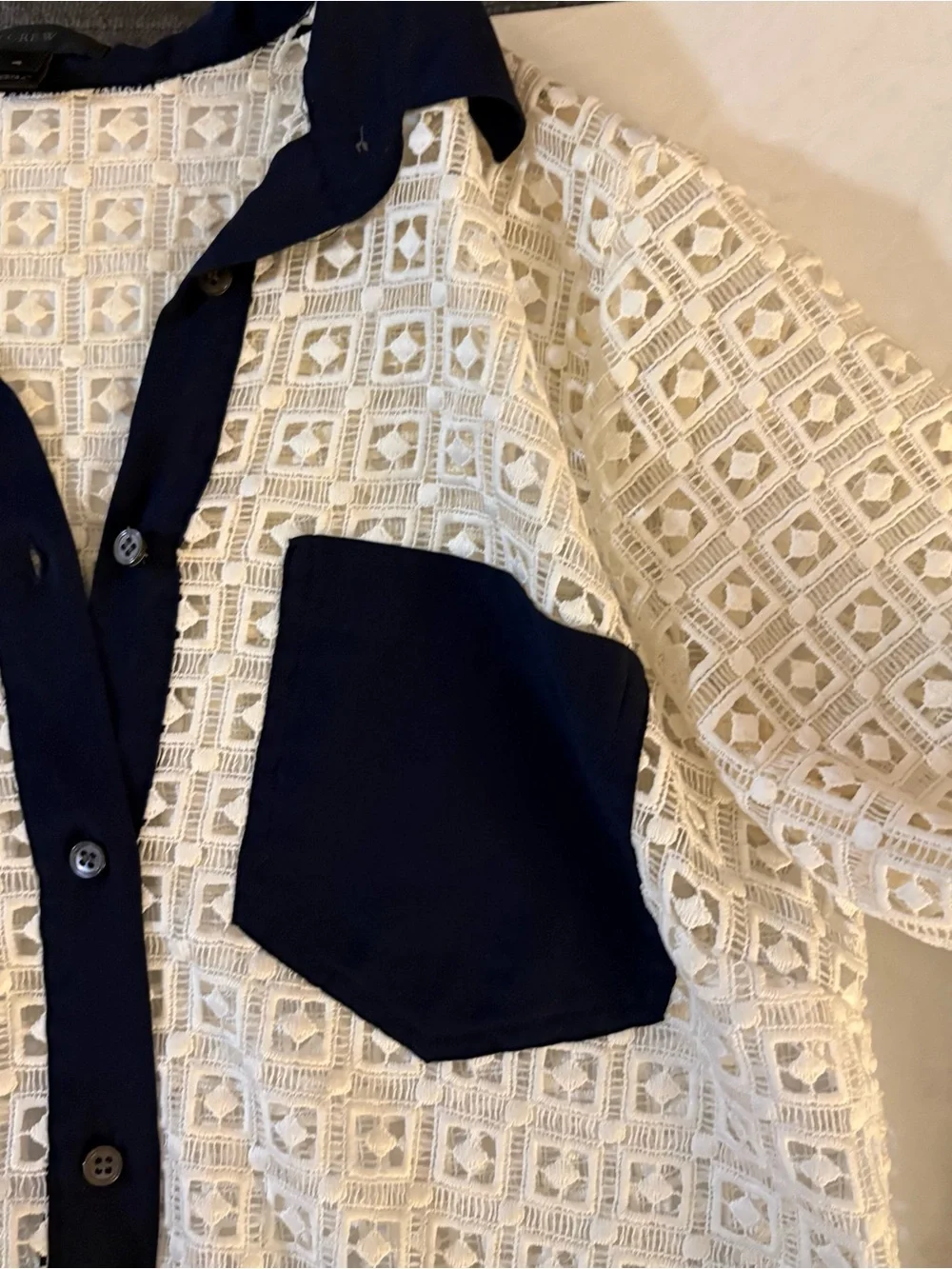 J. Crew navy trim